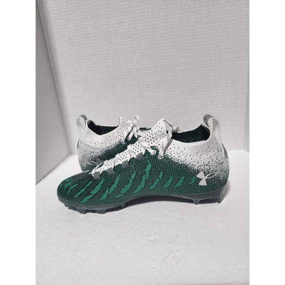 Men's Size 9  Under Armour Spotlight MC ‘Green’ Football Cleats 3023959-102 - Picture 7 of 9